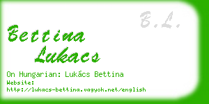 bettina lukacs business card