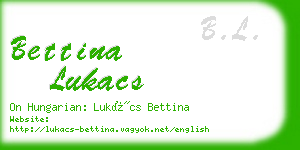 bettina lukacs business card